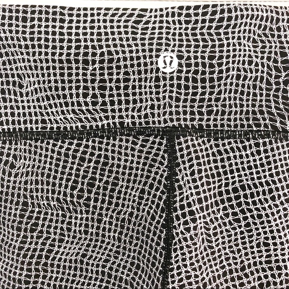 Lululemon Wunder Under Pant III Fall Net White Blk - Picture 6 of 8